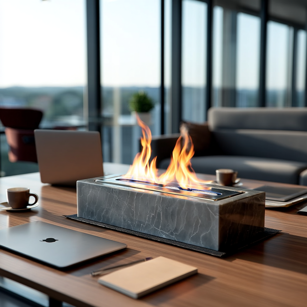 Large Marble Rectangular Fire Pit