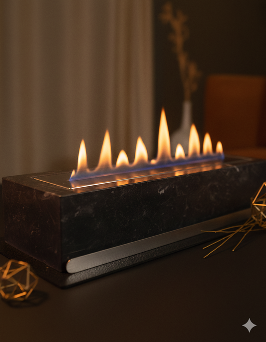 Large Marble Rectangular Fire Pit
